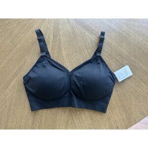 NEW Auden Medium Nursing Lightly Lined Black Bra Comfort Postpartum Maternity